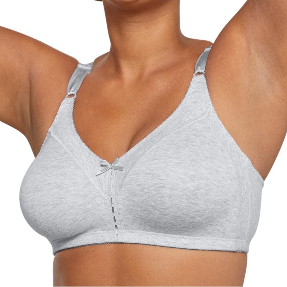 Bali Double-Support Cotton Bra Gray Women’s Size 42DD